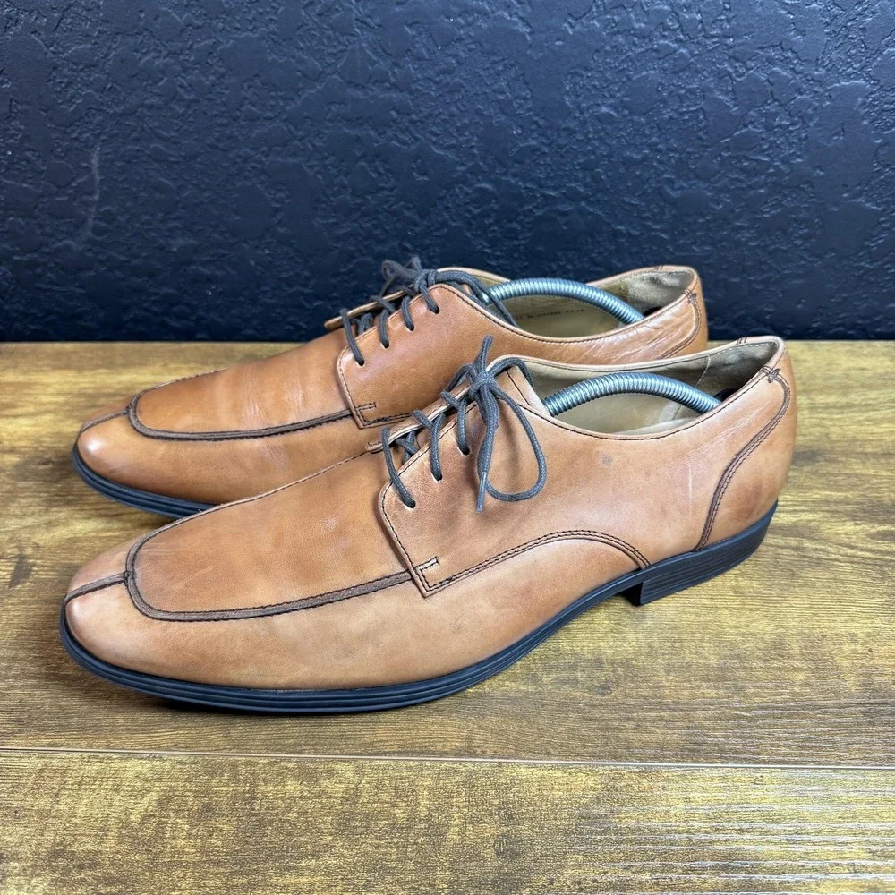Cole Haan Cambridge C11990 Tan Leather Split Toe Derby Mens‎ Size 11 M